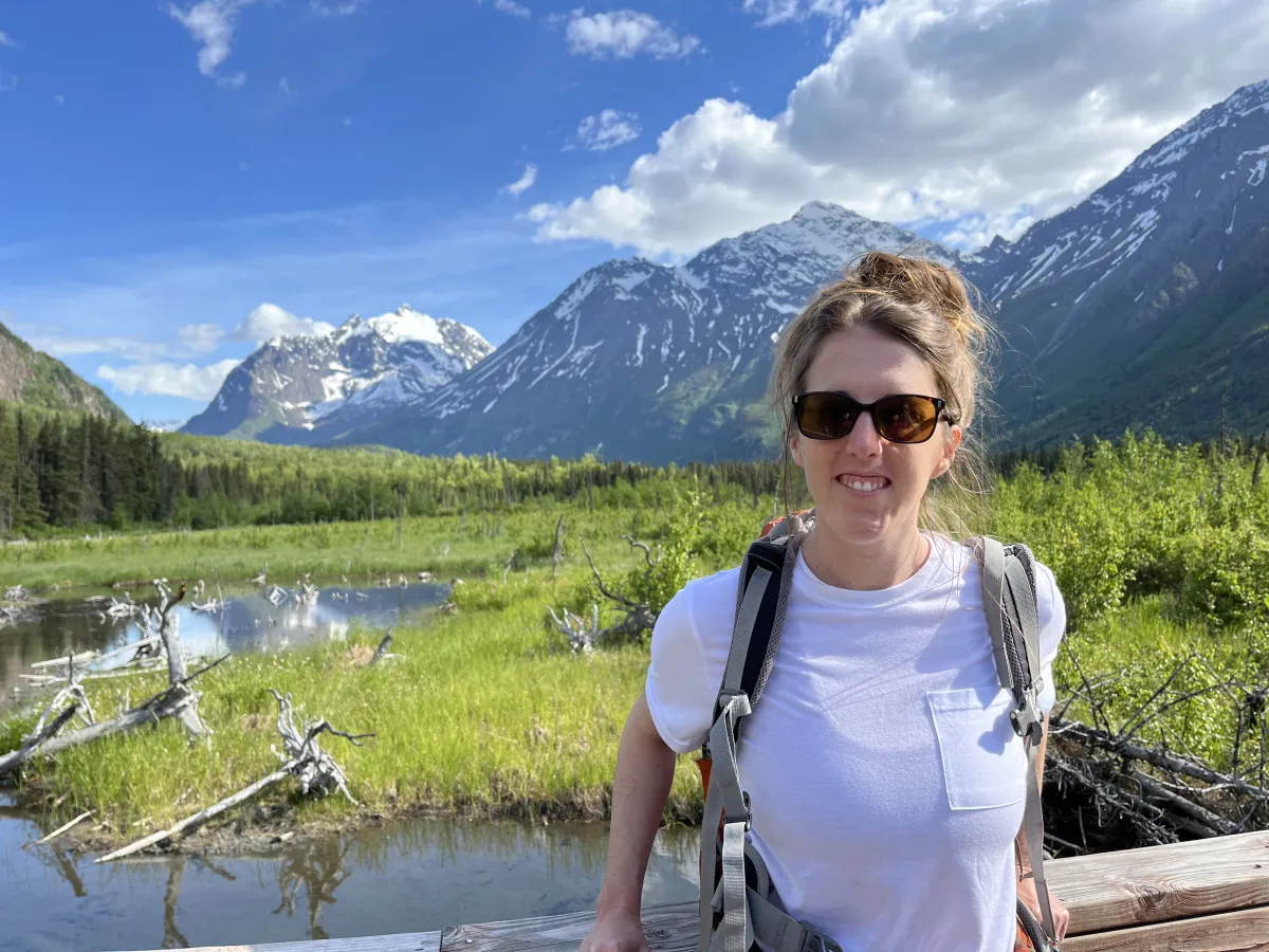 Mollie hiking solo in Alaska