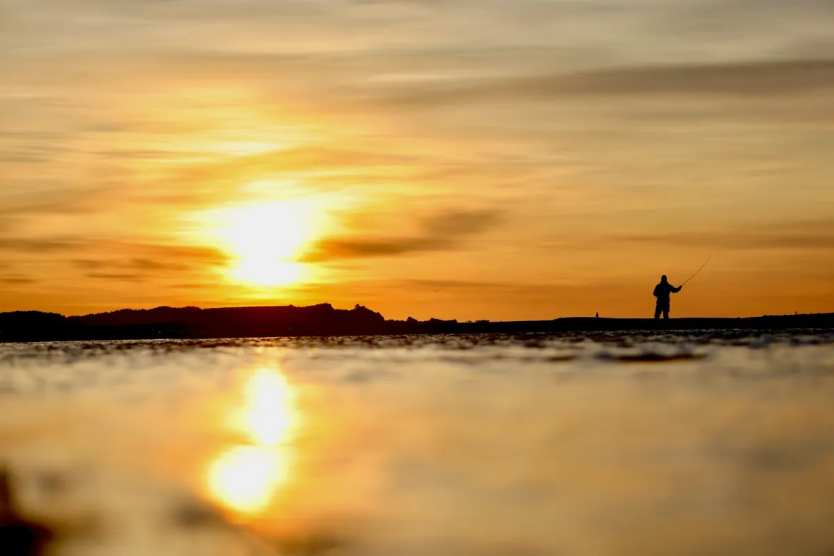 Fly fishing on the coast