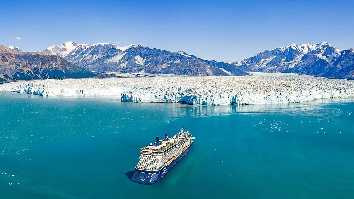 Celebrity cruise ship in Alaska