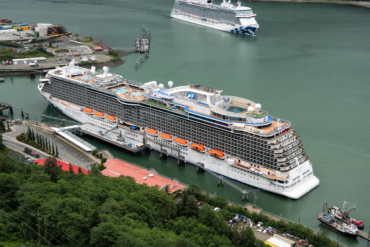 ships at the harbour of Juneau